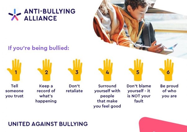 6 steps of what to do if you are being bullied